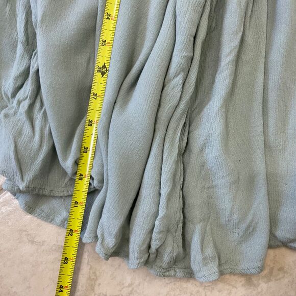 Urban Outfitters Smocked Wide Leg  jumpsuit Romper halter women‘s M green Boho - Picture 8 of 16